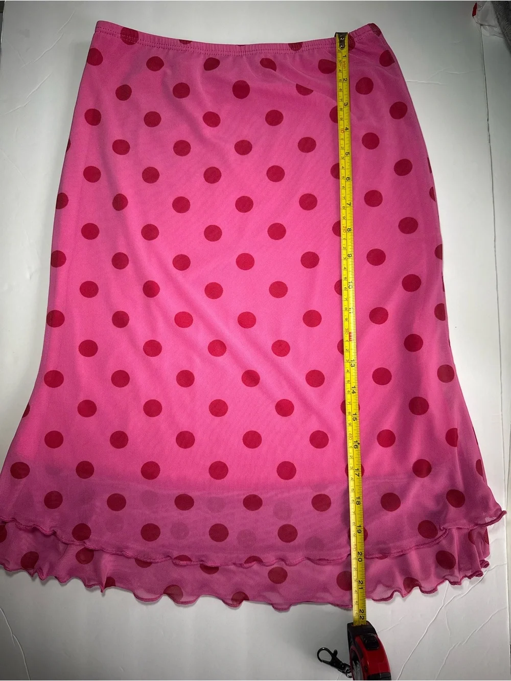 See You Monday Pink Polka Dot 2-Piece Skirt Halter Cowl Top Set - Size S - New